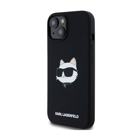 Karl Lagerfeld Silicone Choupette Head MagSafe - Etui iPhone 15 / 14 / 13 (czarny) (KLHMP15SSCHPPLK)