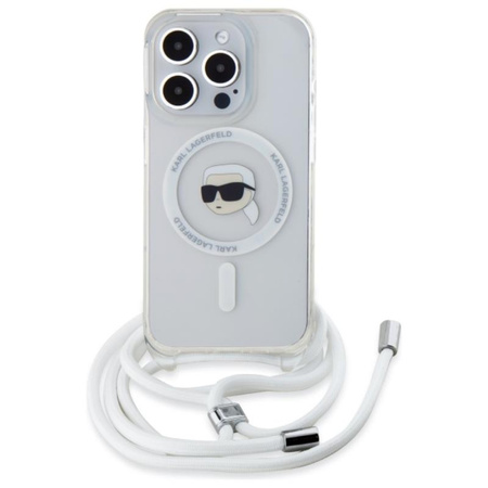 Karl Lagerfeld Crossbody IML Karl Head MagSafe - Etui iPhone 16 Pro (przezroczysty) (KLHMP16LHCKHNT)