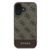 Guess 4G Bottom Stripe - Etui iPhone 16 Plus (brązowy) (GUHCP16MG4GLBR)
