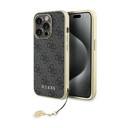 Guess 4G Charms Collection - Etui iPhone 15 Pro (szary) (GUHCP15LGF4GGR)