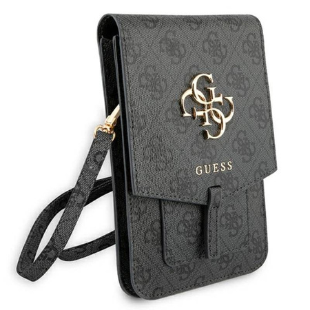 Guess 4G Big Metal Logo Phone Bag – Torba z przegrodą na smartfona (czarny) (GUWBG4GFGR)