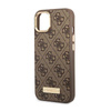 Guess 4G Logo Plate MagSafe - Etui iPhone 14 Plus (brązowy) (GUHMP14MU4GPRW)