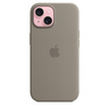 Apple Silicone Case - Silikonowe etui z MagSafe do iPhone 15 (popielaty brąz) (MXPG3ZM/A)