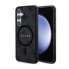 Guess 4G Collection Leather Metal Logo MagSafe - Etui Samsung Galaxy S24 (czarny) (GUHMS24SG4GFRK)