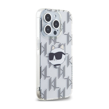 Karl Lagerfeld IML Choupette Head & Monogram - Etui iPhone 15 Pro (przezroczysty) (KLHCP15LHKLPCHT)