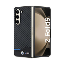 BMW Leather Carbon - Etui Samsung Galaxy Z Fold 5 (czarny) (BMHCZFD522NBCK)