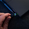 Green Cell Ray - Kabel Przewód USB - USB-C 120cm z zielonym podświetleniem LED i obsługą szybkiego ładowania Ultra Charge, QC 3.0 (KABGC06)