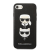Karl Lagerfeld Saffiano Karl & Choupette Heads - Etui iPhone SE 2022 / SE 2020 / 8 / 7 (czarny) (KLHCI8SAKICKCBK)