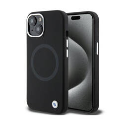 BMW Signature Liquid Silicone MagSafe - Etui iPhone 15 (czarny) (BMHMP15SSILBK2)