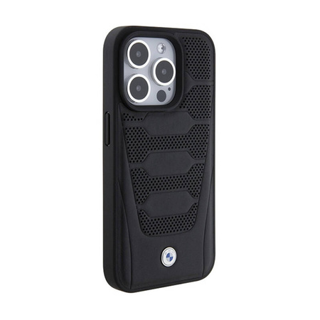 BMW Leather Seats Pattern - Etui iPhone 15 Pro Max (czarny) (BMHCP15X22RPSK)