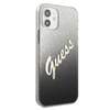 Guess Glitter Gradient Script - Etui iPhone 12 mini (czarny) (GUHCP12SPCUGLSBK)