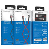 Borofone Highway - kabel połączeniowy USB do Lightning 1.2 m (czarny/czerwony) (BFO-BU23-L-BR)