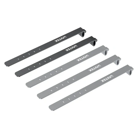 UNITEK Zestaw silikonowych opasek kablowych czarne/ szare (OT1095A03)