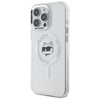 Karl Lagerfeld IML Metal Choupette Head MagSafe - Etui iPhone 16 Pro (biały) (KLHMP16LHLSCHH)