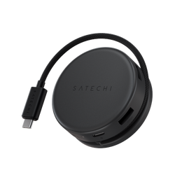 Satechi OntheGo 7-in-1 Multiport Adapter - adapter do urządzeń mobilnych (USB-C PD, 2x USB-A, HDMI 4K, Ethernet, czytnik kart micro/SD) (space black) (ST-POTG7C)