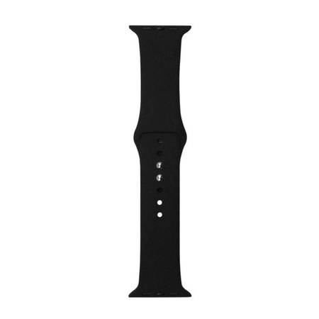 Crong Liquid - Pasek do Apple Watch 38/40/41/42 mm (czarny) (CRG-40LQB-BLK)