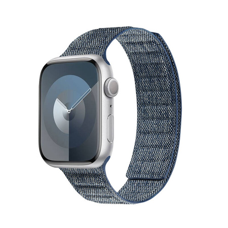 Crong Melange - Pasek magnetyczny do Apple Watch 44/45/46/49 mm (niebieski melanż) (CRG-44MEL-BLU)