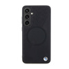 BMW Leather Half Textured & Circle MagSafe - Etui Samsung Galaxy S24 (czarny) (BMHMS24S23RTPK)