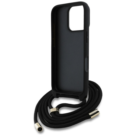 Guess 4G Big Logo Cord Strap Crossbody - Etui do iPhone 16 Pro Max (brązowy) (GUHCP16XP4GMGCRW)