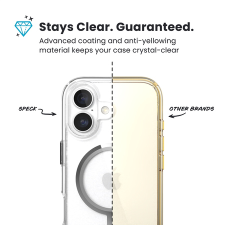 Speck Presidio Perfect Clear MagSafe - Etui iPhone 17 (Clear / Silver) (150954-3240)