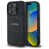 Guess Saffiano Peony Classic Logo MagSafe - Etui iPhone 16 Pro (czarny) (GUHMP16LPSAPSMEK)