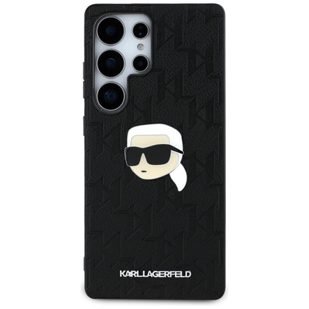 Karl Lagerfeld Leather Monogram Pin Logo Karl Head - Etui Samsung Galaxy S25 Ultra (czarny) (KLHCS25LPGKLKIPK)