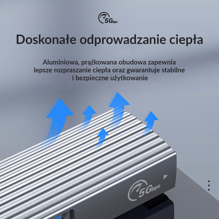 Orico Hub USB-C, USB-A 5Gbps, 3*USB-A 2.0, aluminiowy (AH-13-GY-EP-HW)