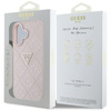 Guess Hot Stamp 4G Pattern Triangle Metal Logo - Etui do iPhone 16 (różowy) (GUHCP16SPGP4STRP)