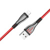Borofone Highway - kabel połączeniowy USB do Lightning 1.2 m (czarny/czerwony) (BFO-BU23-L-BR)