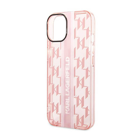 Karl Lagerfeld Mono Vertical Stripe - Etui iPhone 14 Plus (różowy) (KLHCP14MHKLSPCP)