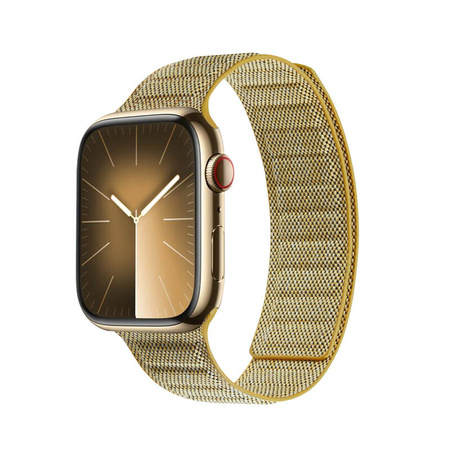 Crong Melange - Pasek magnetyczny do Apple Watch 38/40/41/42 mm (żółty melanż) (CRG-40MEL-YEL)