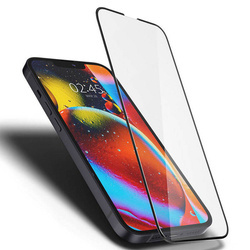 Spigen Glass FC - Szkło hartowane do iPhone 16e / iPhone 14 / iPhone 13 / iPhone 13 Pro (Czarna ramka) (AGL03392)
