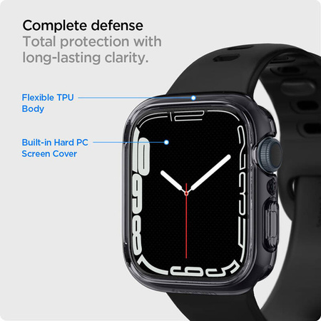Spigen Ultra Hybrid - Obudowa do Apple Watch 7/8/9 41 mm (Przezroczysty) (ACS04614)