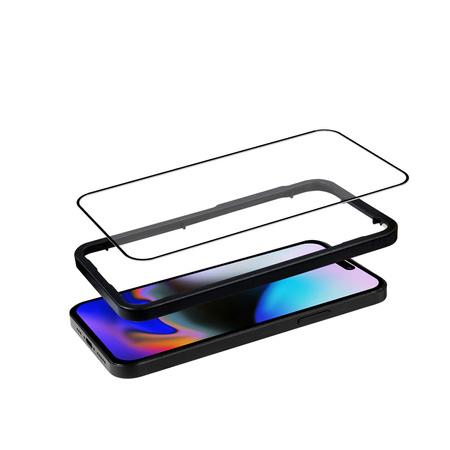 Crong Anti-Bacterial 3D Armour Glass - Szkło hartowane 9H Full Glue do iPhone 16 Pro Max + ramka instalacyjna (CRGAB3DAGIP1669PM)