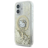 Hello Kitty Liquid Glitter Fever MagSafe - Etui iPhone 16 (biały / złoty) (HKHMP16SLGDIH)