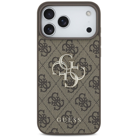 Guess 4G Big Logo - Etui iPhone 17 Pro Max (brązowy) (GUHCP17X4GMGBR)