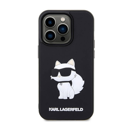 Karl Lagerfeld 3D Rubber NFT Choupette - Etui iPhone 14 Pro (Czarny) (KLHCP14L3DRKHNK)