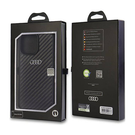 Audi Carbon Fiber - Etui iPhone 14 Pro Max (Czarny) (AU-TPUPCIP14PM-R8/D2-BK)
