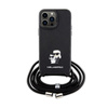 Karl Lagerfeld Crossbody Saffiano Metal Pin Karl & Choupette - Etui iPhone 14 Pro Max (czarny) (KLHCP14XSAKCPSK)