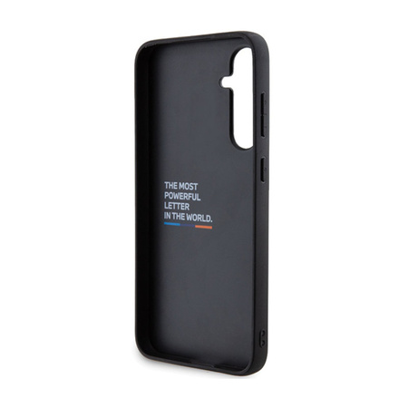 BMW Leather Carbon Blue Line - Etui Samsung Galaxy S23 FE (czarny) (BMHCS23FE22NBCK)