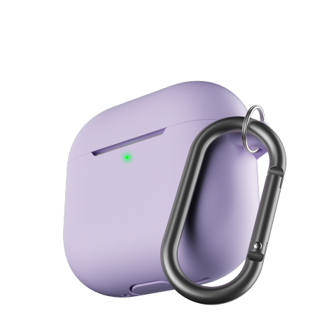KeyBudz Elevate Keychain - silikonowe etui ochronne do AirPods 4 gen. (lavender) (AP4_S8_LVD)