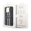 Guess 4G Printed Stripes MagSafe - Etui iPhone 14 Pro Max (Czarny) (GUHMP14XP4RPSK)