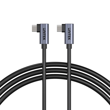 Unitek kabel przewód USB-C PD 100W 90 stopni czarny (C14147ABK01-0.5M)