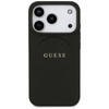 Guess Grained Ring MagSafe - Etui iPhone 17 Pro (czarny) (GUHMP17LPGHSMMK)