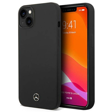 Mercedes Silicone Line - Etui iPhone 14 Plus (czarny) (MEHCP14MSILBK)