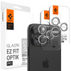 Spigen Optik Pro GLAS.TR EZ Fit Camera Protector 2-Pack - Szkło ochronne na obiektyw do iPhone 16 Pro / 16 Pro Max / 15 Pro / 15 Pro Max / 14 Pro / 14 Pro Max ( (AGL06914)