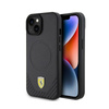Ferrari Carbon Metal Logo MagSafe - Etui iPhone 15 (czarny) (FEHMP15SPTEK)