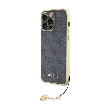 Guess 4G Charms Collection - Etui iPhone 15 Pro Max (szary) (GUHCP15XGF4GGR)