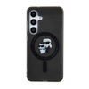 Karl Lagerfeld IML Karl & Choupette Glitter MagSafe - Etui Samsung Galaxy S24 (czarny) (KLHMS24SHGKCNOK)