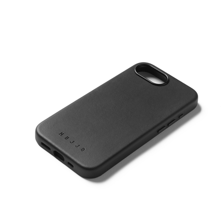 Mujjo Full Leather Case - etui skórzane do iPhone 16e kompatybilne z Magsafe (black) (MUJJO-CL-059-BK)